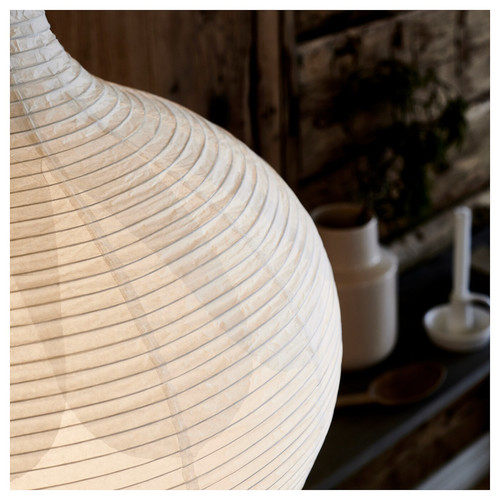 RISBYN Pendant lamp shade, onion shape, white, 57 cm