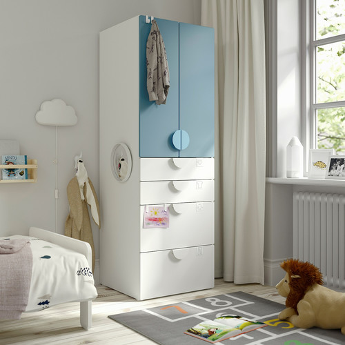 SMÅSTAD / PLATSA Wardrobe, 60x57x181 cm