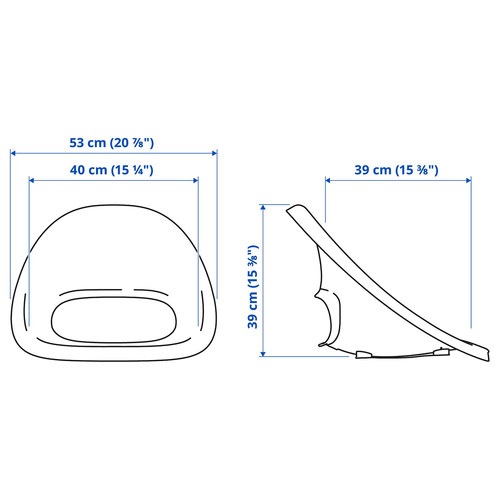 LOBERGET Seat shell, white