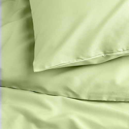 PILTANDVINGE Duvet cover and pillowcase, light green, 150x200/50x60 cm