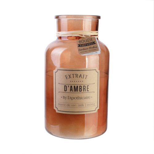 Scented Candle in Glass Bottle XL D Ambre
