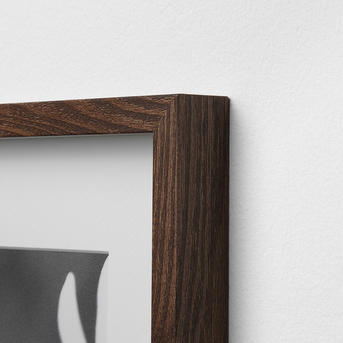 HOVSTA Frame, medium brown, 61x91 cm