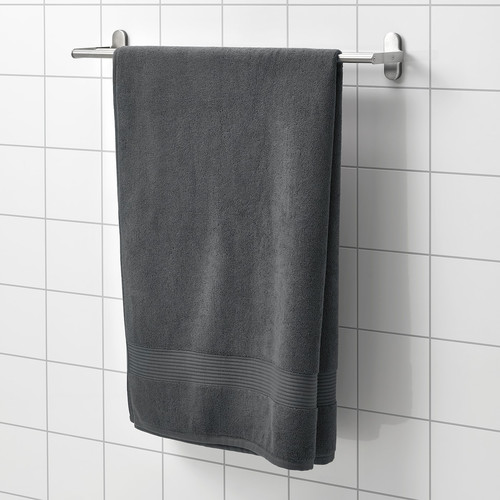 FREDRIKSJÖN Bath sheet, dark grey, 100x150 cm