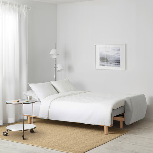 GRUNNARP 3-seat sofa-bed, light grey