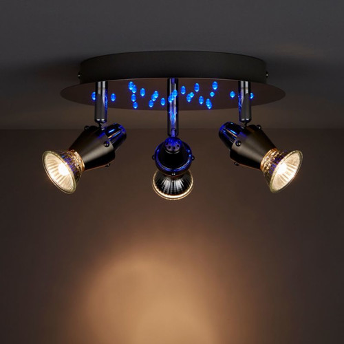 Spot Ceiling Lamp Colours Ceraon 3 x LED GU10, chrome