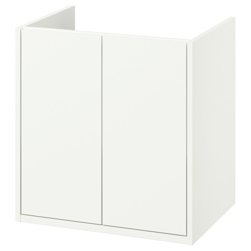 HAVBÄCK Wash-stand with doors, white, 60x48x63 cm