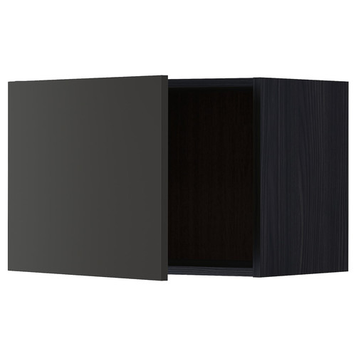 METOD Wall cabinet, black/Nickebo matt anthracite, 60x40 cm