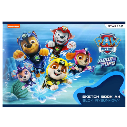 Drawing Pad Sketch Book A4 20 White Sheets 20pcs Paw Patrol, assorted designs