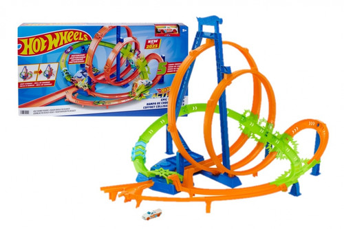 Hot Wheels Track Set With 5 Crash Zones HNL97 5+