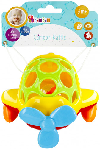 Bam Bam Cartoon Rattle Mini Helicopter 3m+