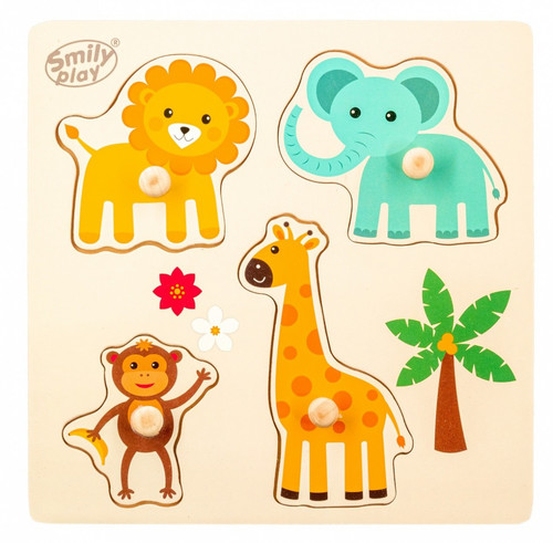 Smily Play Wooden Puzzle Animals 18m+