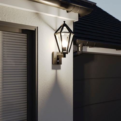 Outdoor Wall Lamp with Motion Sensor Blooma Radley E27 IP44, black