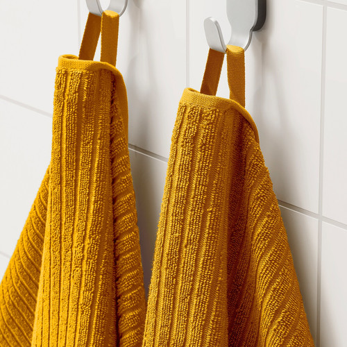 VÅGSJÖN Bath sheet, golden-yellow, 100x150 cm