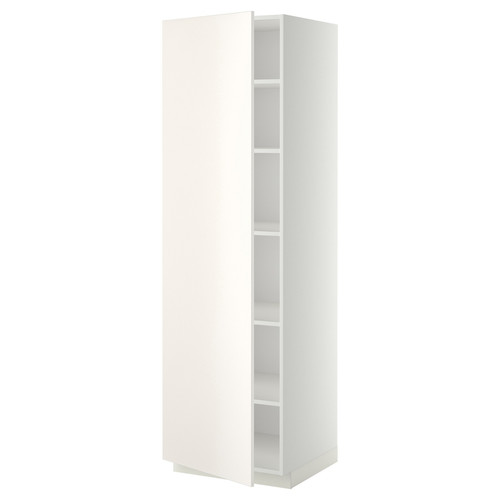 METOD High cabinet with shelves, white/Veddinge white, 60x60x200 cm