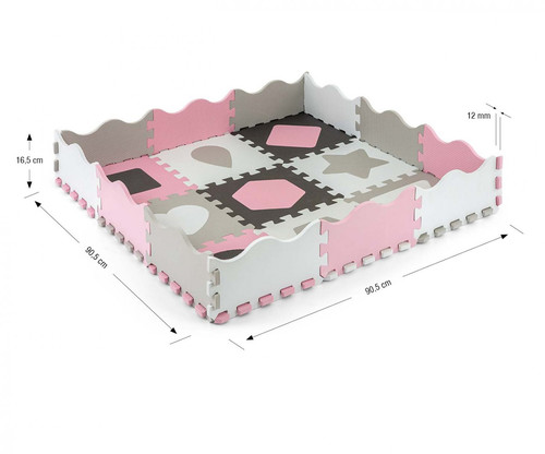 Milly Mally Floor Mat Puzzle Jolly Pink Grey 10m+