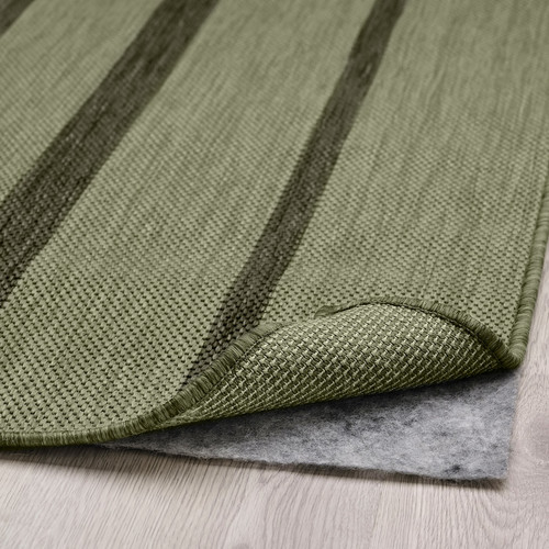 KANTSTOLPE Rug flatwoven, in/outdoor, green, 133x195 cm