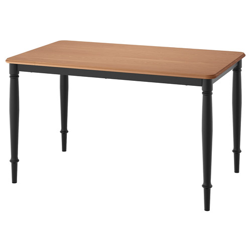 DANDERYD Dining table, pine veneer/black, 130x80 cm