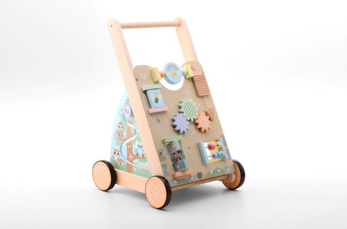 Joueco Wooden Activity Baby Walker The Wildies Family 18m+