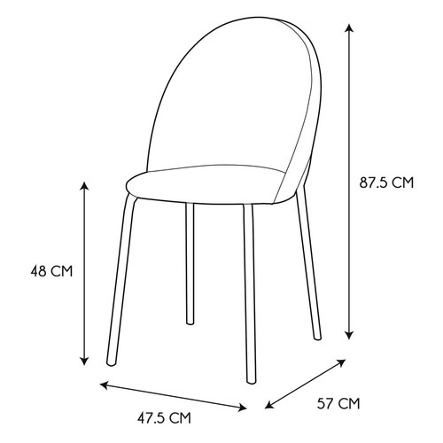 Upholstered Chair Irbil, mustard