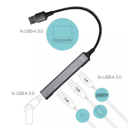 i-tec Hub USB 3.0 1x USB 3.0 and 3x USB 2.0