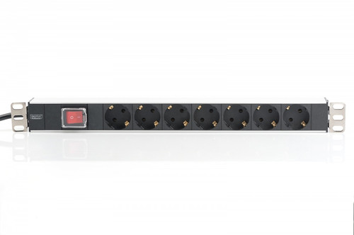 Digitus Power Strip PDU for 19" Rack, EU Type, 1U, 7 sockets, 16A, 4000W, 2m