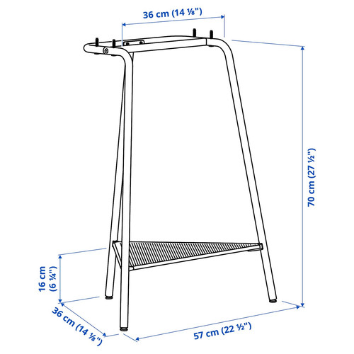 ANFALLARE / TILLSLAG Desk, bamboo/green, 140x65 cm