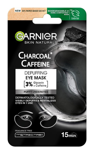 GARNIER Skin Naturals Charcoal Caffeine Depuffing Eye Mask 5g