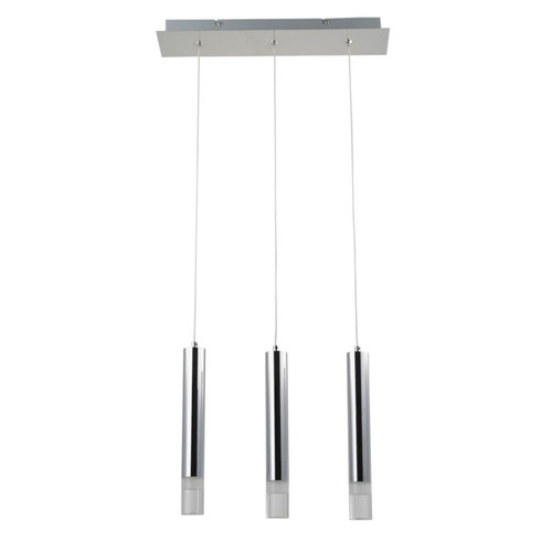 GoodHome LED Pendant Lamp Rossak 3-bulb 1050lm, chrome