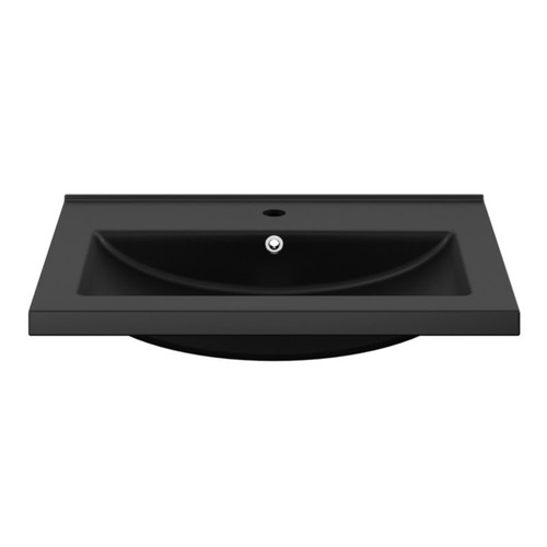 GoodHome Wash-basin Nira 60 cm, black