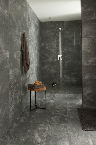 Gres Wall/Floor Tile Shaded Cersanit 29.8 x 59.8 cm, anthracite, 1.24 m2