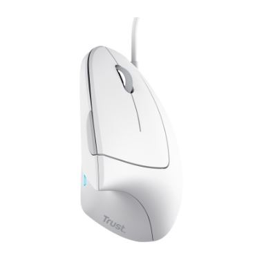 Trust Optical Wired Mouse Verto Ergo, white