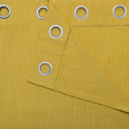 Curtain GoodHome Pahea 135x260cm, mustard yellow