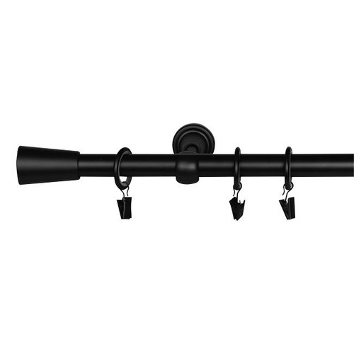 Curtain Rod GoodHome Araxos 19 mm 160 cm, matt black