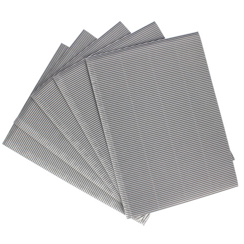 Corrugated Paper B4 10pcs, gold/silver