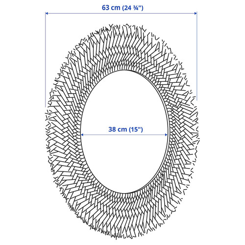 VRIGSTAD Mirror, sedge, 63 cm