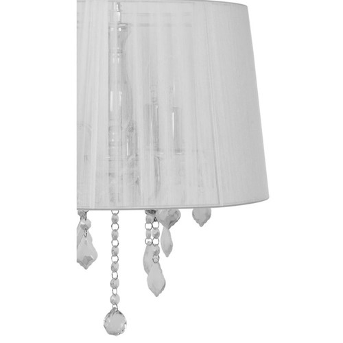 GoodHome Pendant Lamp Hovland E14, chrome/white