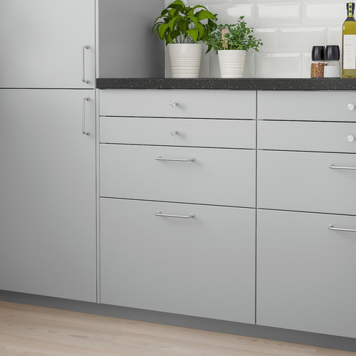 VEDDINGE Drawer front, grey, 60x10 cm