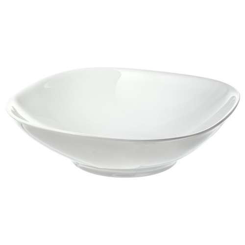 VÄRDERA Deep plate/bowl, white, 20x20 cm