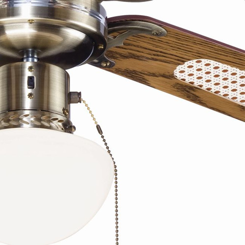 GoodHome Ceiling Fan Light Lari 107 cm E27, gold