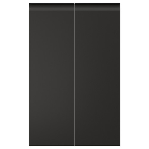 UPPLÖV 2-p door f corner base cabinet set, left-hand/matt anthracite, 25x80 cm