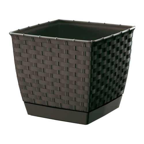 Plant Pot Ratolla Square 14.5 cm, umber