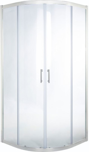 Cooke & Lewis Shower Enclosure Onega 90x90x190cm, chrome/transparent