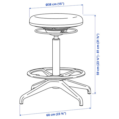 LIDKULLEN Active sit/stand support, Gunnared beige