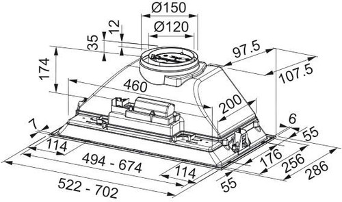 Franke Under-cabinet Hood FBI 705 GR