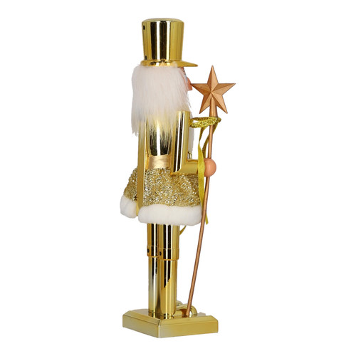 Nutcracker Christmas Decoration 38cm, hat, gold