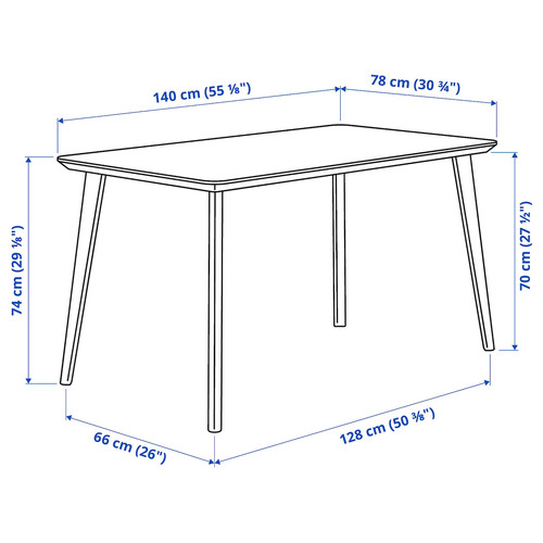 LISABO / LISABO Table and 4 chairs, black/Tallmyra black/grey, 140x78 cm