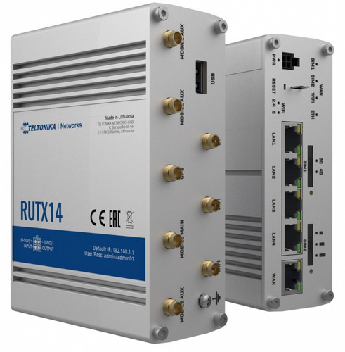 Teltonika Router LTE RUTX14 Cat12 WiFi BLE