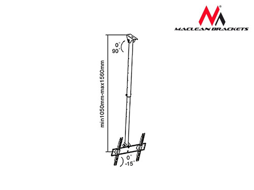 Maclean Ceiling TV Mount 32-55" 50kg MC-631