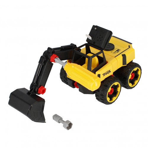 DIY Excavator Truck with Light & Sound 3+