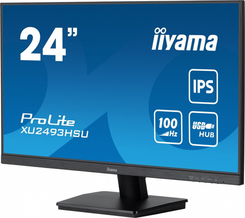 IIyama 23.8" Monitor XU2493HSU-B6 IPS HDMI DP 2x2W USBx2 FHD Slim 100Hz